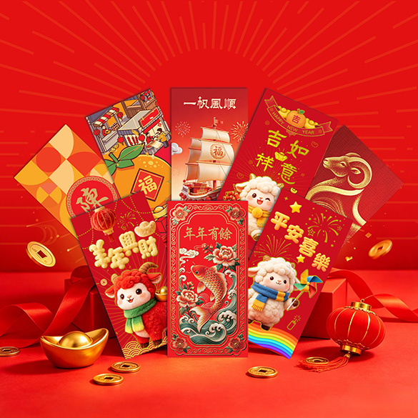 Hong Kong printing factories offer custom New Year red packet in various sizes and paper types. The pearl paper with a pearlescent texture and the smooth, velvet-like tactile film paper are both excellent choices for printing red packet.